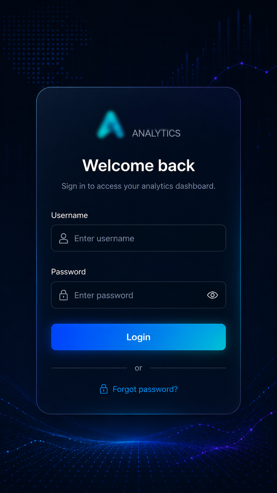 Reporting App Login Mobile